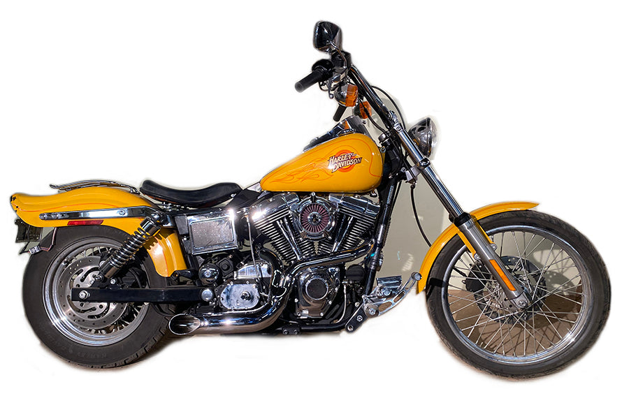 V-Twin 9095 FXD 2:1 Lake Side Pipe Exhaust in chrome finish for motorcycle engines