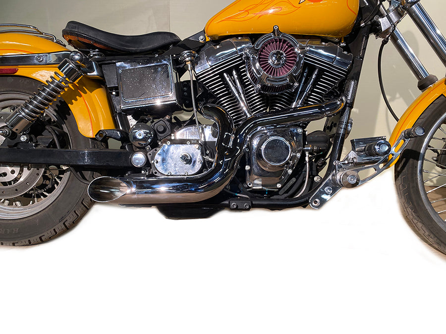 V-Twin 9095 FXD 2:1 Lake Side Pipe Exhaust in chrome finish for motorcycles