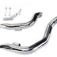 Wyatt Gatling chrome down draft drag pipes exhaust 30-0725 for 1970–1979 Harley-Davidson FX