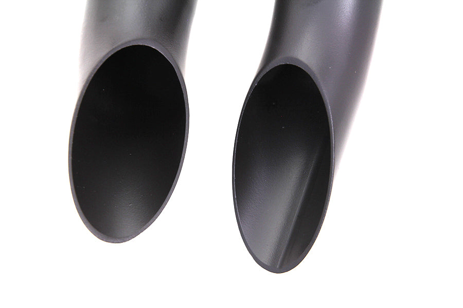 V-Twin Wyatt Gatling down-type drag pipe exhaust set, chrome finish, part 30-0735