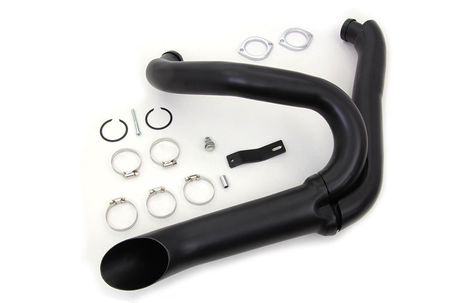 Wyatt Gatling 30-0769 black 2-into-1 exhaust pipe header kit bends and flanges ‐ for motorcycle installation
