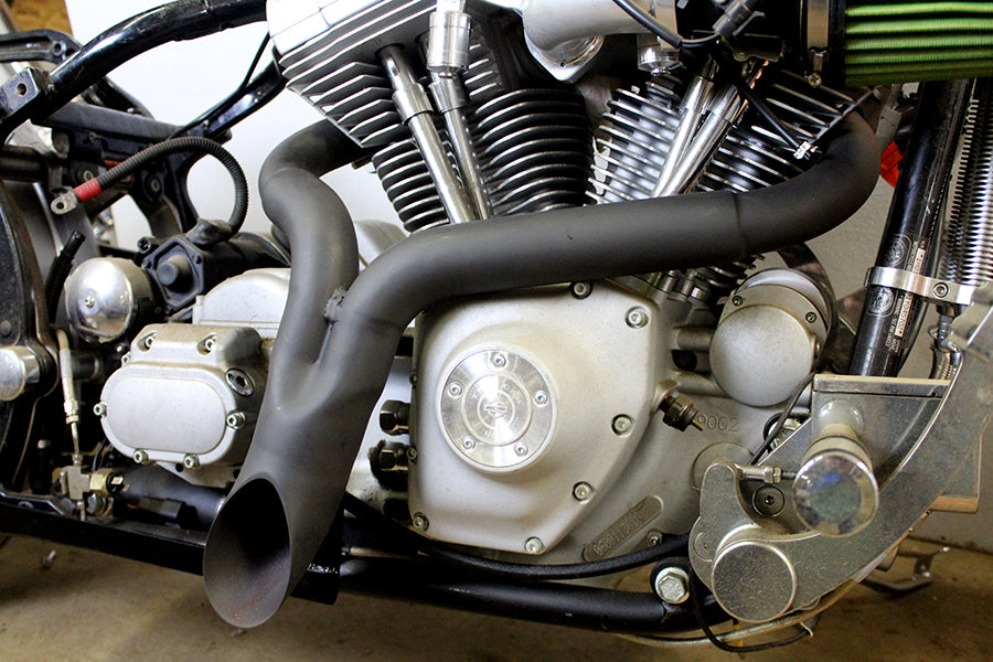 Wyatt Gatling 2292 black exhaust pipe header for 2000–2006 Harley-Davidson FXST