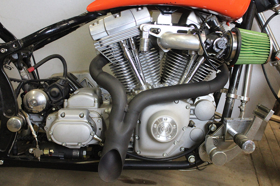Wyatt Gatling 2292 black exhaust pipe header for 2000–2006 Harley-Davidson FXST motorcycles