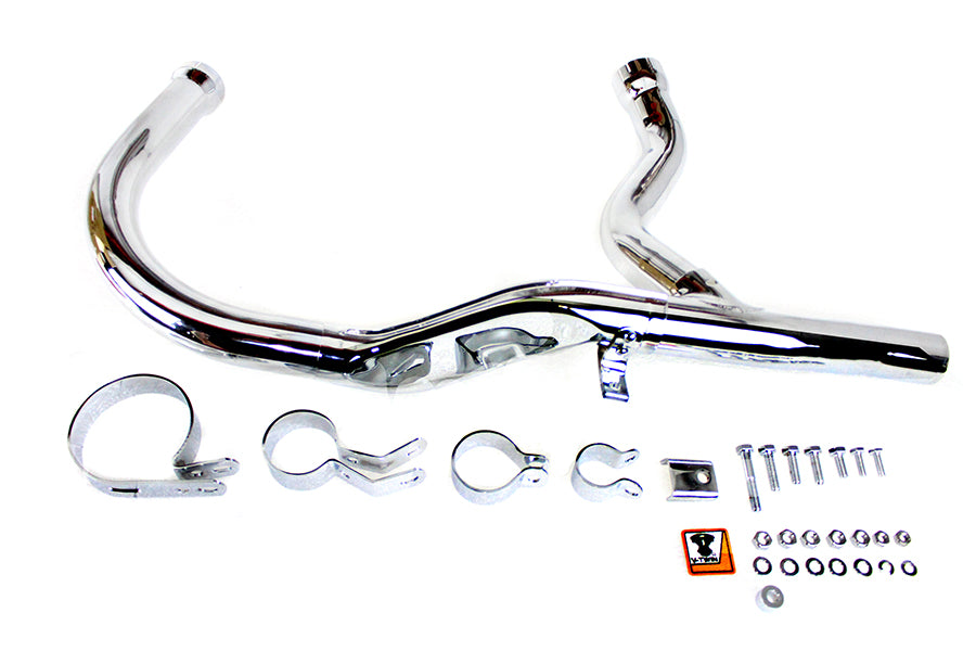 V-Twin Panhead exhaust header kit in chrome finish, model 30-0806