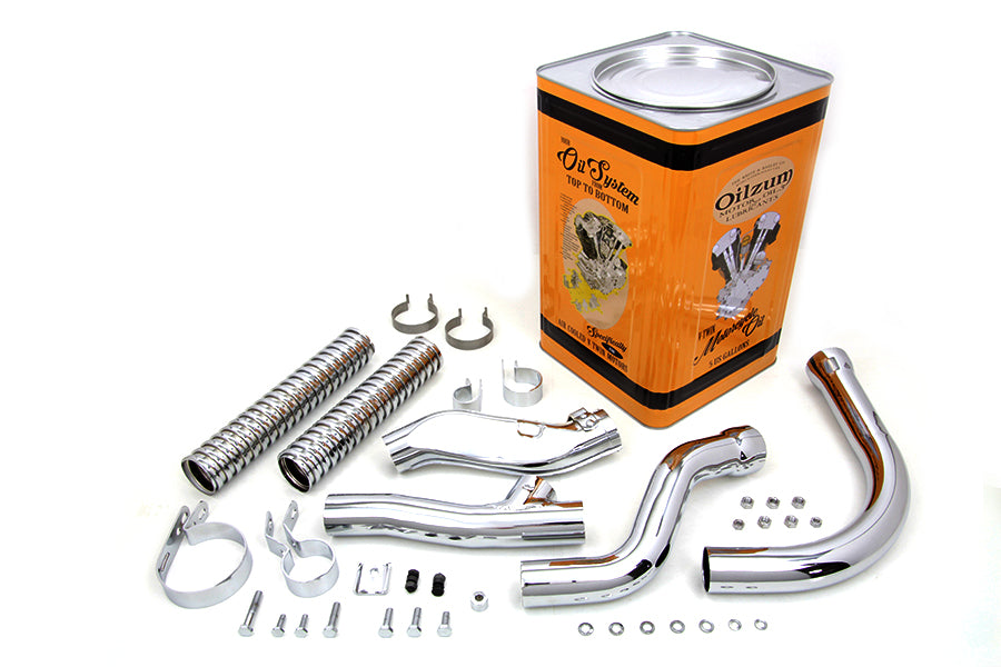 V-Twin 30-0819 Chrome Panhead Exhaust Header Kit