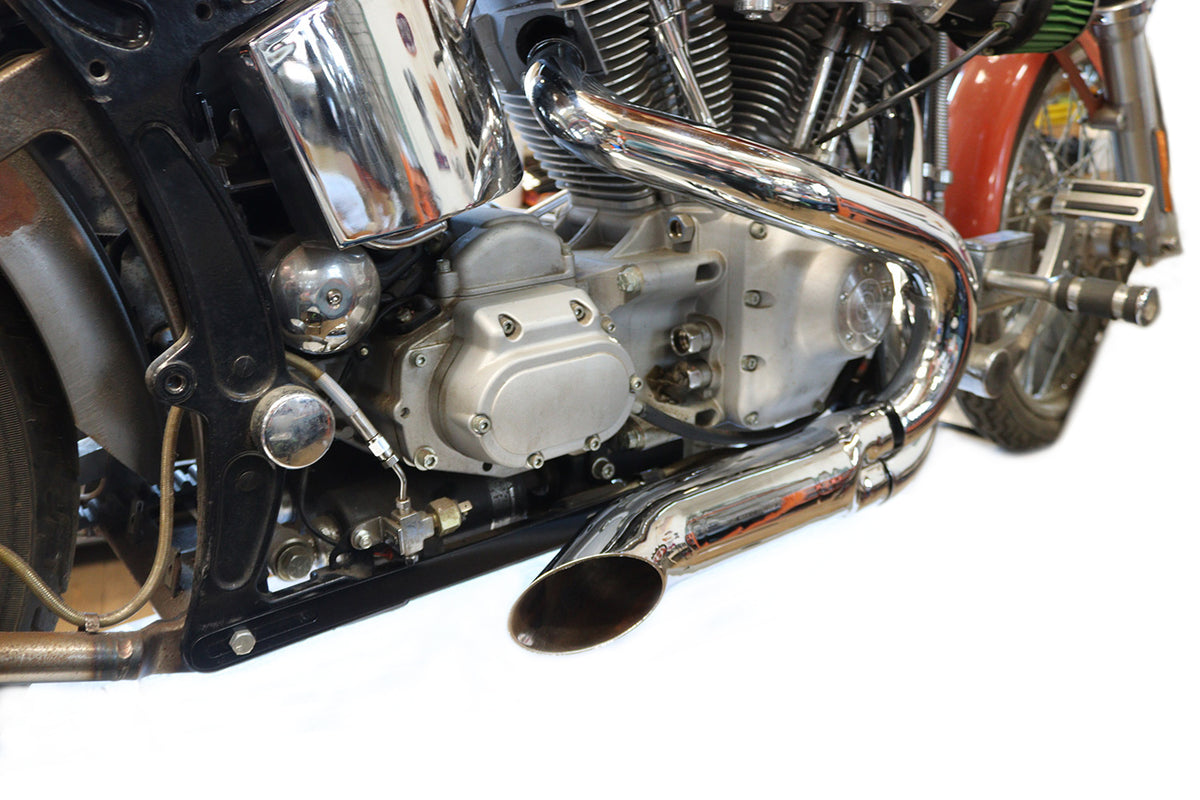 Wyatt Gatling chrome 2-into-1 exhaust pipe header kit for 1953 motorcycle models