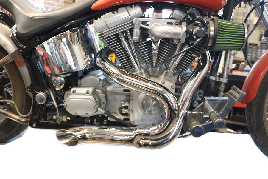 Wyatt Gatling chrome 2-into-1 exhaust pipe header kit for 1953 motorcycle models