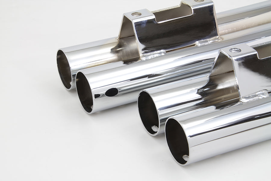 V-Twin 2-1/8-inch double barrel muffler set for motorcycle exhaust