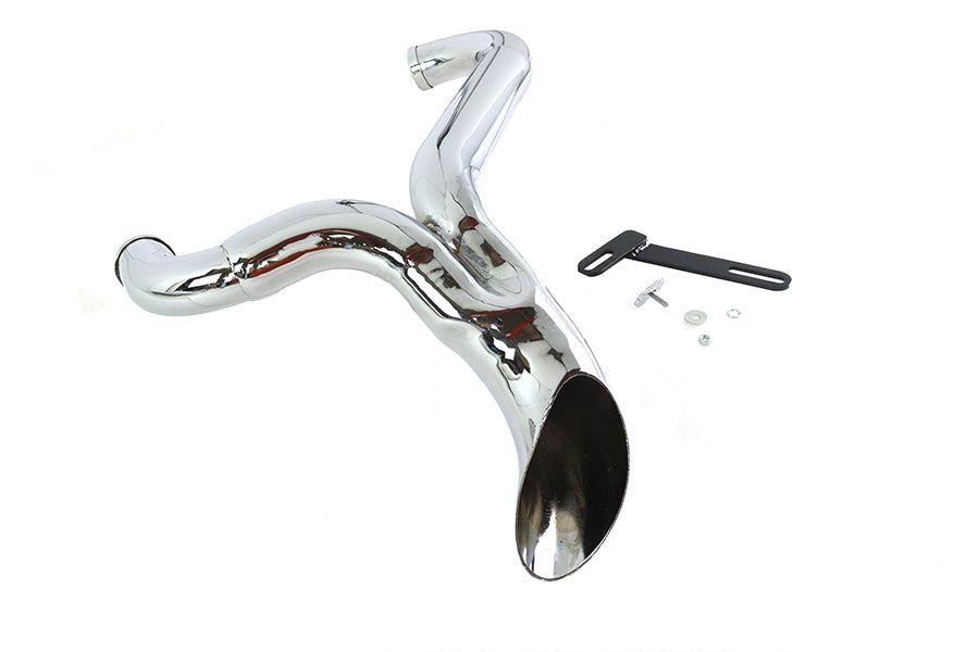 Wyatt Gatling 1945 FXD Ground Pounder chrome exhaust system twin pipes