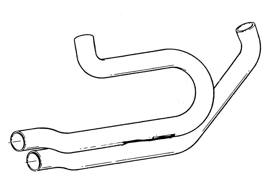 V-Twin Alphabet XL exhaust header set in chrome finish