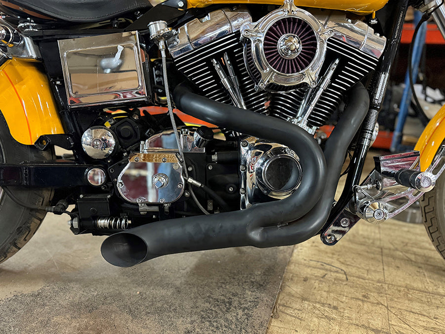 Wyatt Gatling 7946 black 2 into 1 exhaust pipe header kit for motorcycles