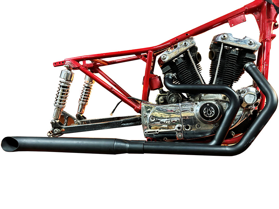 V-Twin 30-0929 Alphabet XL black exhaust header set for motorcycle customization