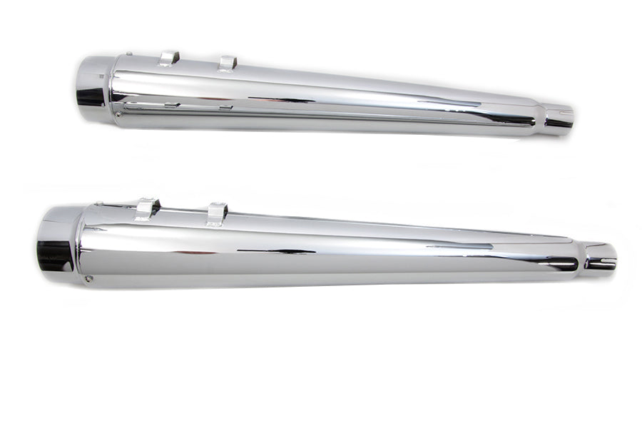 Wyatt Gatling 3605 chrome megaphone muffler set for motorcycle exhaust