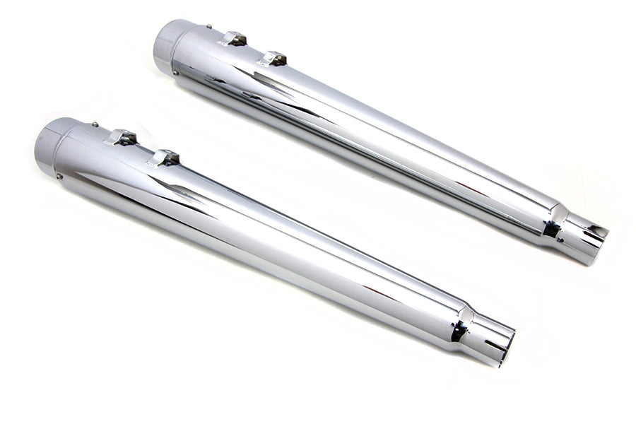 Wyatt Gatling 3605 chrome megaphone muffler set for motorcycle exhaust