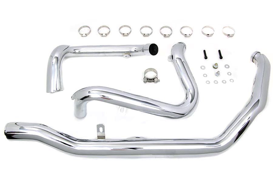 V-Twin M8 True Dual Header Set chrome motorcycle exhaust pipesաժողով