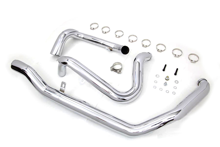 V-Twin M8 True Dual Header Set Chrome Exhaust for motorcycle exhaust system