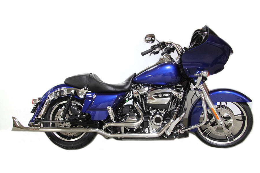 V-Twin M8 True Dual Exhaust Header Kit, 30-0940, chrome headers with mounting flanges and hardware