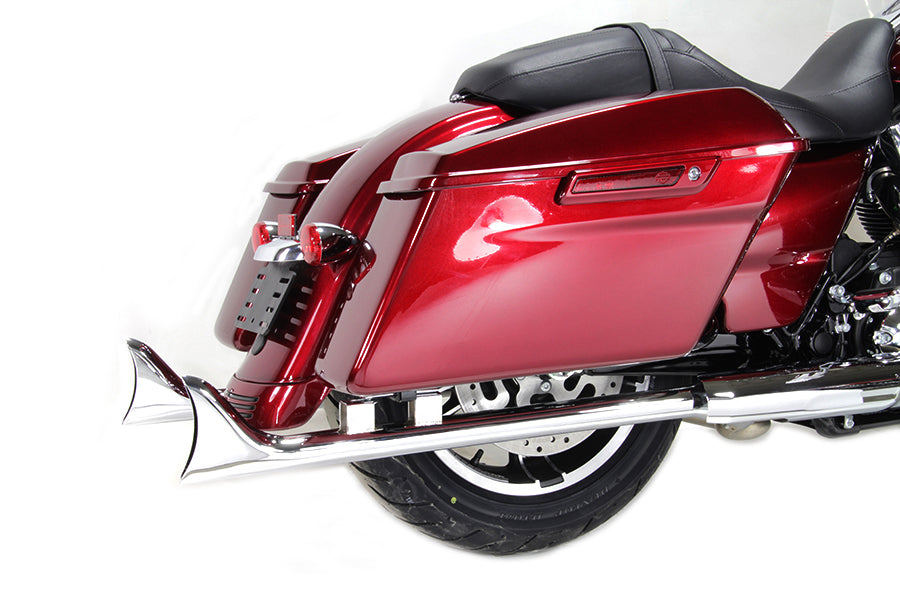 V-Twin M8 33-inch straight fishtail exhaust extension set in chrome, model 30-0972