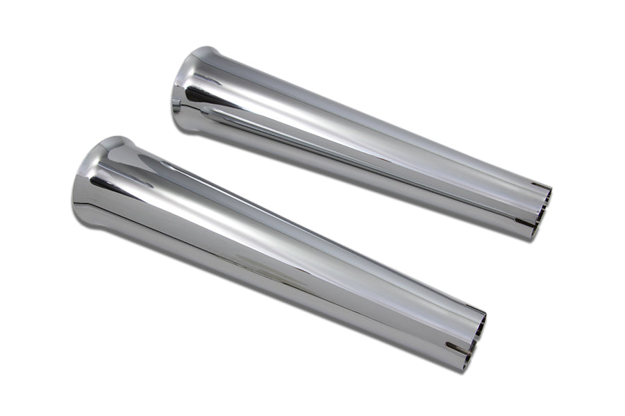 V-Twin 77440 chrome megaphone exhaust tip set for motorcycle pipes