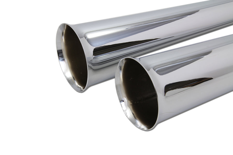 V-Twin 77440 chrome megaphone exhaust tip set for motorcycle exhaust pipes