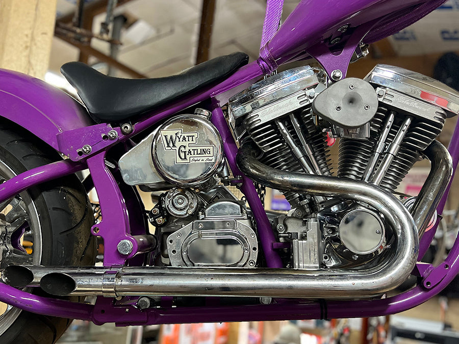 V-Twin 78837 chrome side-by-side drag pipe exhaust set for motorcycle customization