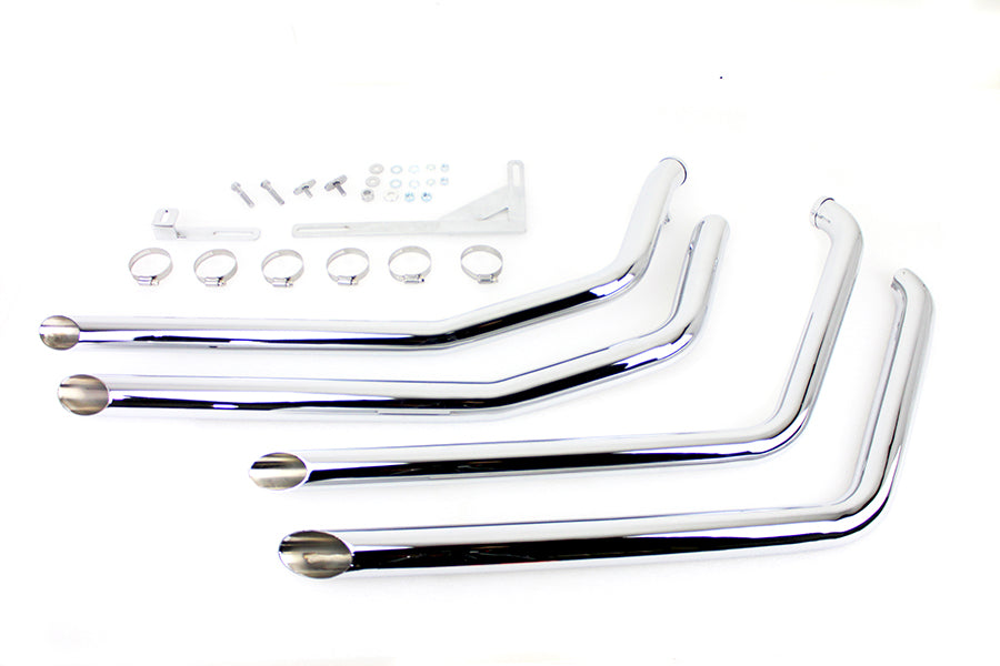 MCM 9708 Illusion Drag Pipe Set Chrome
