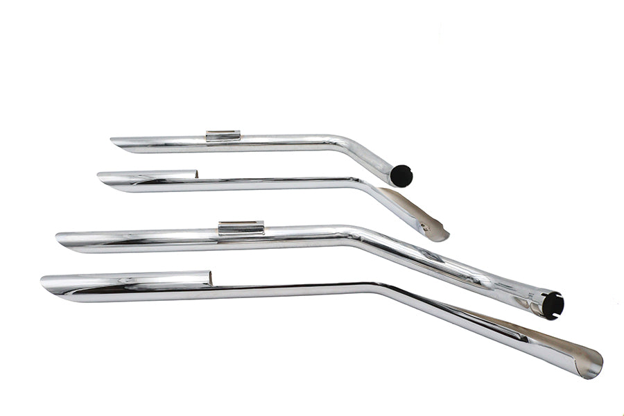 MCM Illusion Drag Pipe Set Chrome 9719