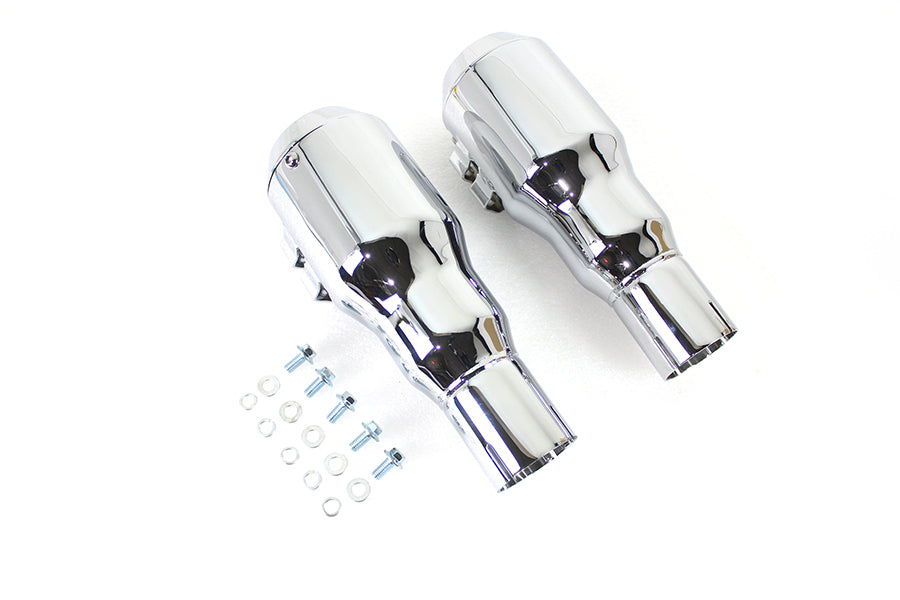 V-Twin 30-1265 Grenade Muffler Set Chrome