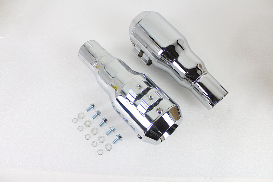 V-Twin 30-1265 Grenade Muffler Set Chrome