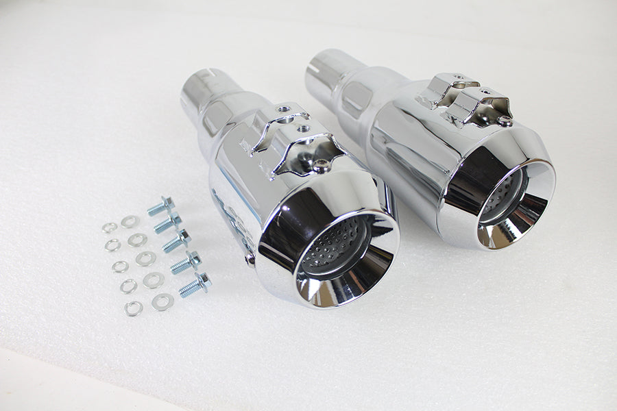 V-Twin 30-1265 Grenade Muffler Set Chrome