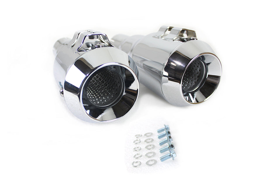 V-Twin 30-1265 Grenade Muffler Set Chrome