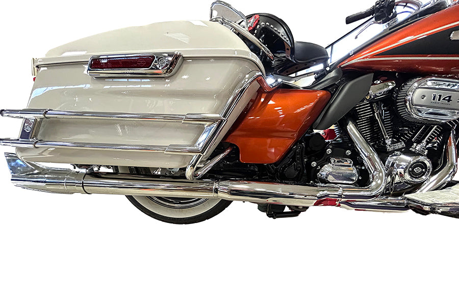 V-Twin 1961 style fishtail muffler kit in chrome, model 30-1301