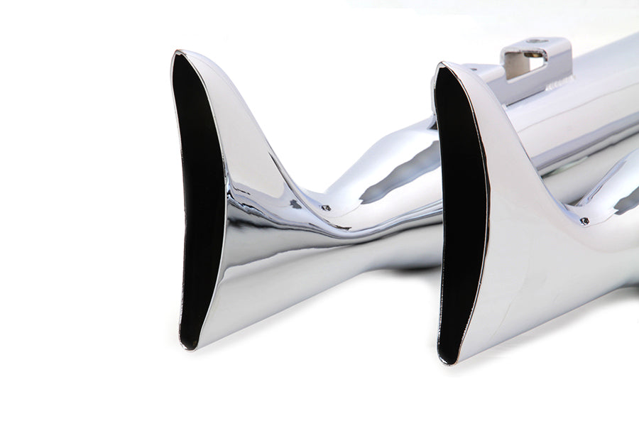 V-Twin FH-01-CHROME M8 Chrome Fishtail Muffler Set