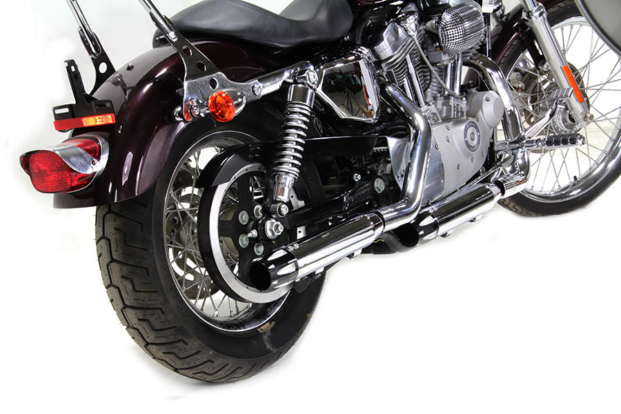 V-Twin SM-01-CHROME Chrome Highlighted Revolver Tip Muffler Set