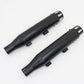 V-Twin SM-02-BLACK black tapered revolver tip muffler set for motorcycle exhaust