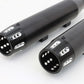 V-Twin SM-02-BLACK black tapered revolver tip muffler set for motorcycle exhaust