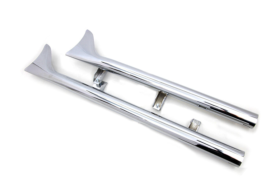 V-Twin Indian straight fishtail chrome exhaust set for motorcycle