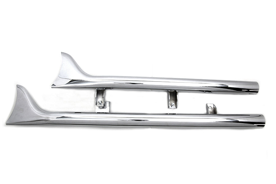 V-Twin Indian Straight Fishtail Set Chrome motorcycle exhaust 30-1761d