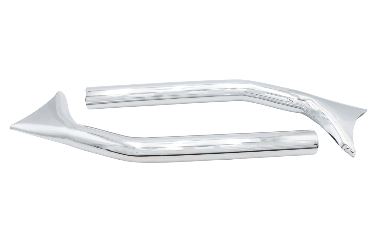 V-Twin 30-1769 25-inch upsweep fishtail exhaust tips set for motorcycle pipes
