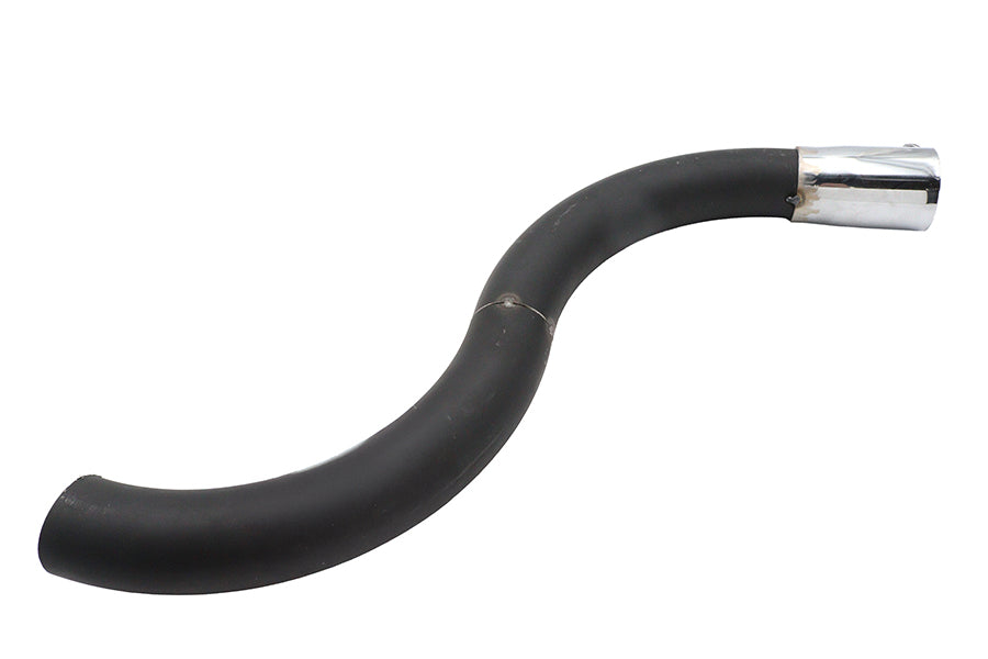 V-Twin 30-1838 chrome exhaust S-bend extension pipe, angled motorcycle exhaust component