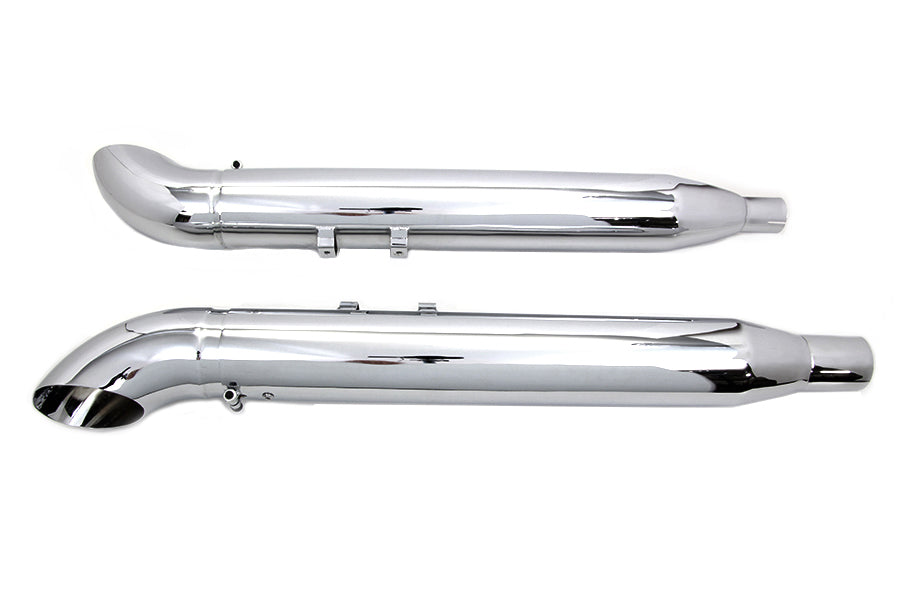 V-Twin 30-1875 M8 Glide Turn Out Muffler Set Chrome