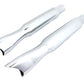 V-Twin Mini Fishtail Muffler Set Chrome Exhaust for 1980 Harley-Davidson FXST