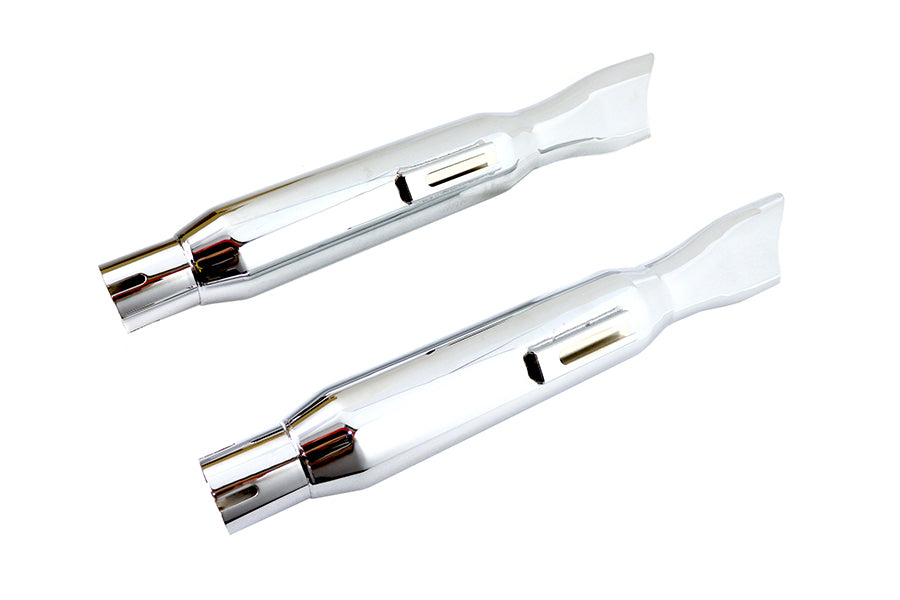 V-Twin 30-1877 chrome mini fishtail muffler set for 1980 Harley-Davidson FXST exhaust
