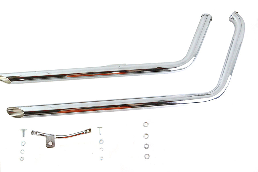 Paughco 731SD40 40-Inch Shotgun Exhaust Drag Pipe Set for 1986–1995 Harley-Davidson FXST
