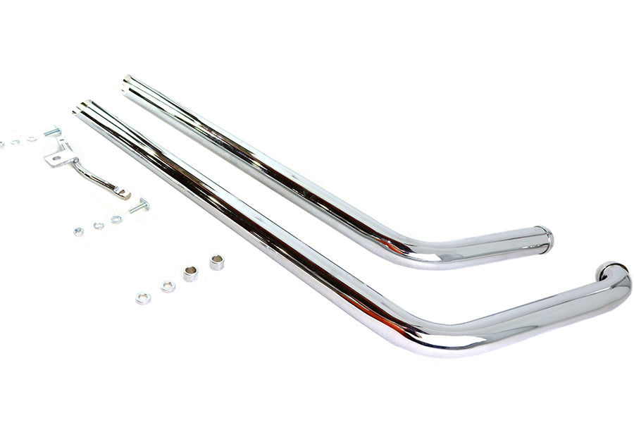 Paughco 731SD40 40-Inch Shotgun Exhaust Drag Pipe Set for 1986–1995 Harley-Davidson FXST