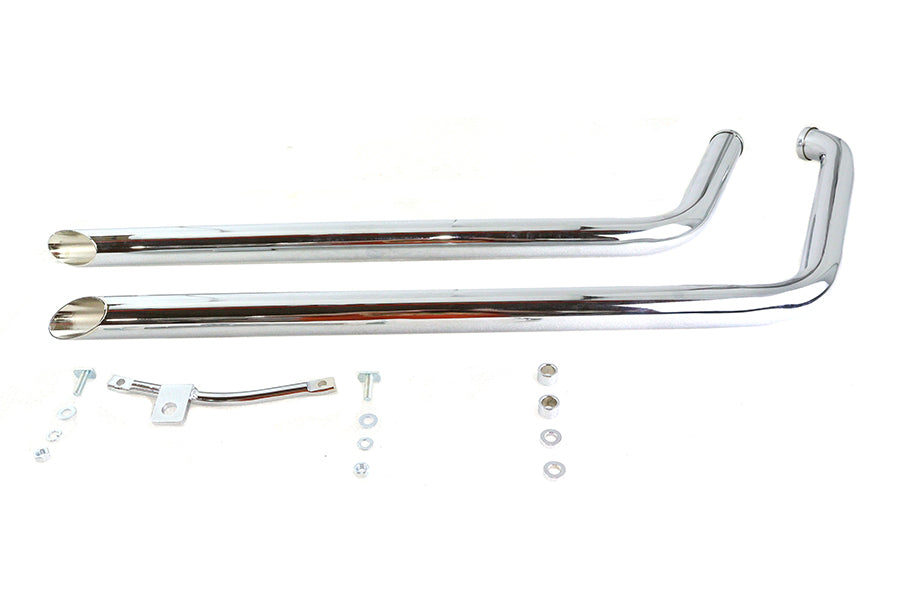 Paughco 731SD40 40-Inch Shotgun Exhaust Drag Pipe Set for 1986–1995 Harley-Davidson FXST