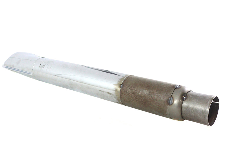 V-Twin 1967-style right-side large chrome muffler for motorcycle exhaust