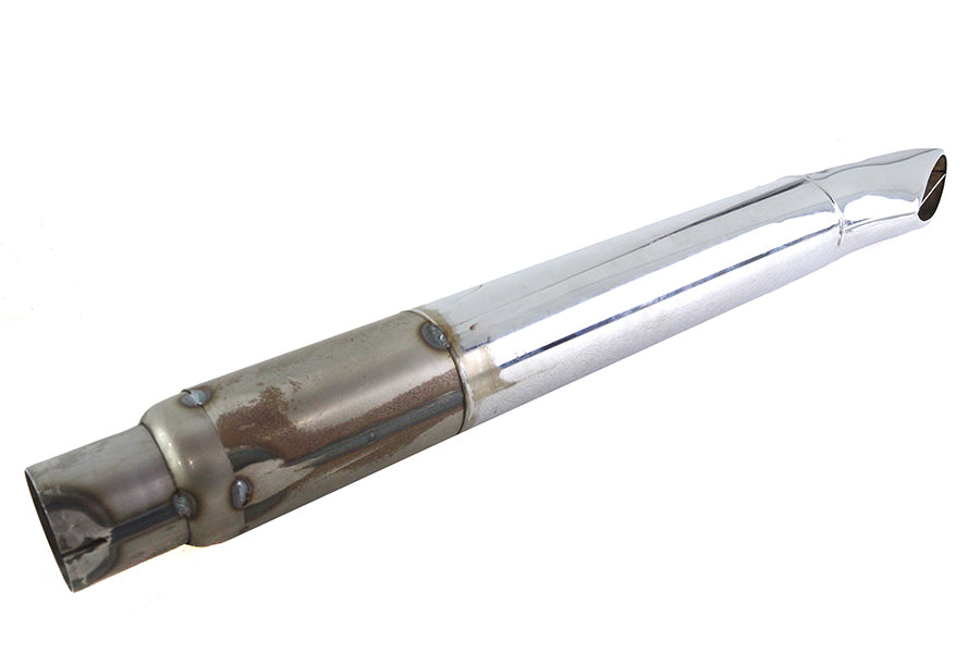 V-Twin 1967-style right-side large chrome muffler for motorcycle exhaust