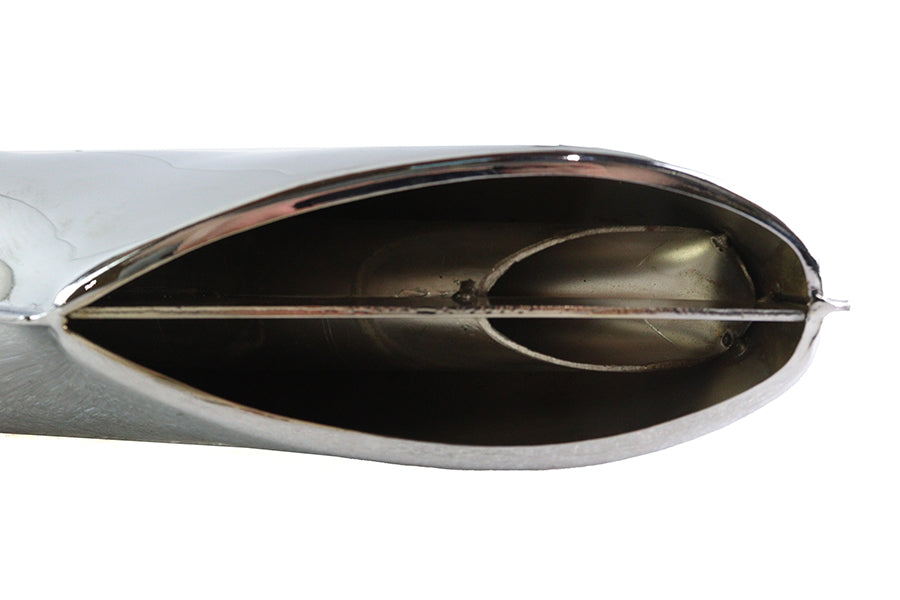 V-Twin 1967-style right-side large chrome muffler for motorcycle exhaust