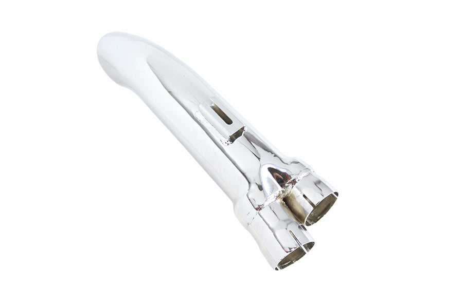 V-Twin 20-inch 2:1 upsweep muffler in chrome finish for motorcycle exhaust